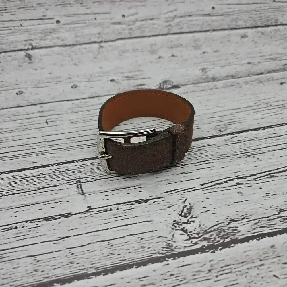 Hermes Etriviere Brown Leather Bracelet